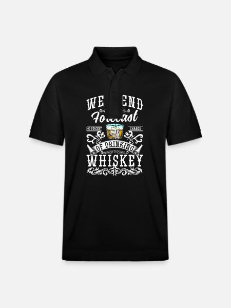 Rum Bottle Drinker Bar - Stanley/Stella Unisex Organic Polo Shirt PREPSTER - black