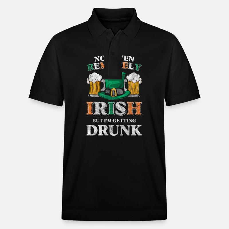 Pub Leprechaun Traveller Irlandais - Polo PREPSTER bio Stanley/Stella Unisexe - noir