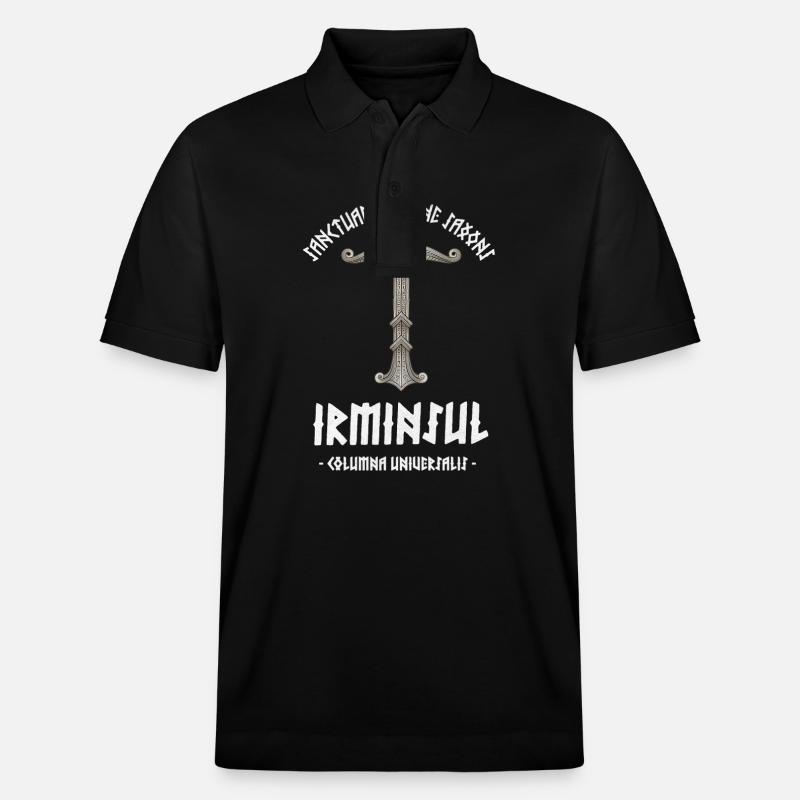 Irminsul - Säule der Welt - Stanley/Stella Unisex Bio-Poloshirt PREPSTER - Schwarz