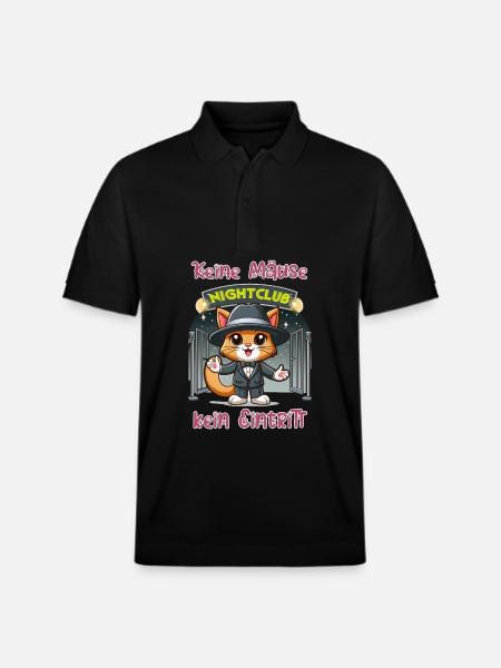 No mice (money) - no admission - Stanley/Stella Unisex Organic Polo Shirt PREPSTER - black