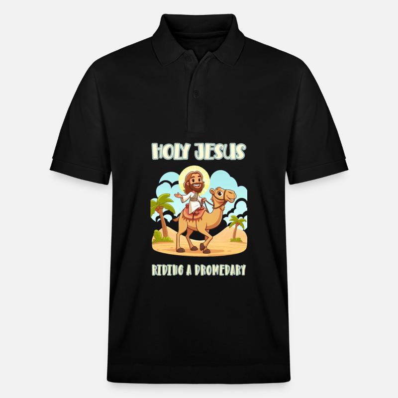 Saint Jésus chevauchant un dromadaire - Polo PREPSTER bio Stanley/Stella Unisexe - noir
