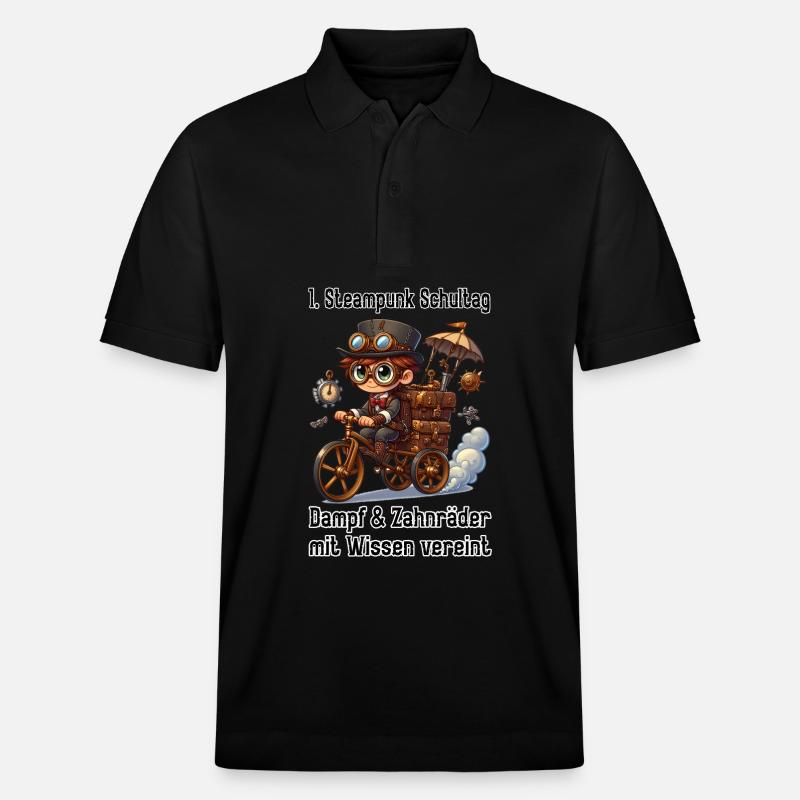 Première journée d’école Steampunk - Polo PREPSTER bio Stanley/Stella Unisexe - noir