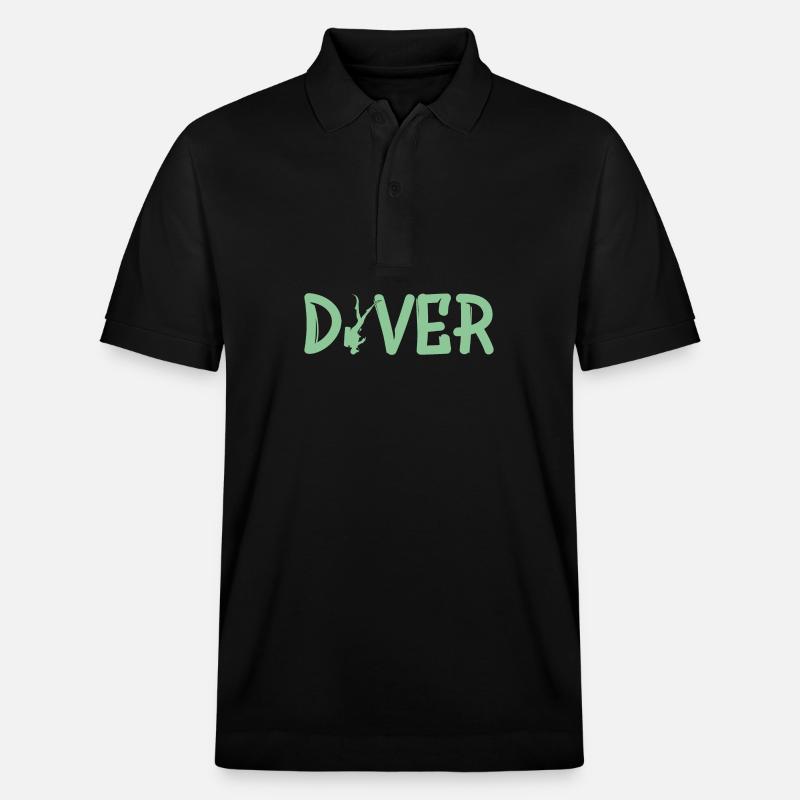 Tauchen Diver Diving - Stanley/Stella Unisex Bio-Poloshirt PREPSTER - Schwarz