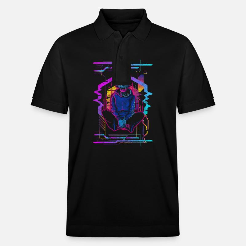 Zukunft Android Neon Gaming - Stanley/Stella Unisex Bio-Poloshirt PREPSTER - Schwarz