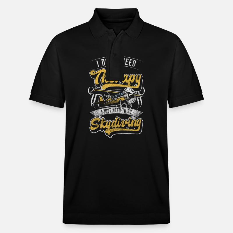 Parachutisme chute libre avion vol - Polo PREPSTER bio Stanley/Stella Unisexe - noir