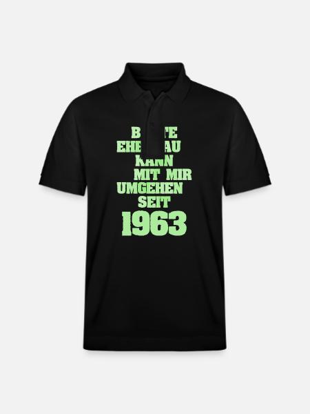 1963 - Stanley/Stella Unisex Organic Polo Shirt PREPSTER - black