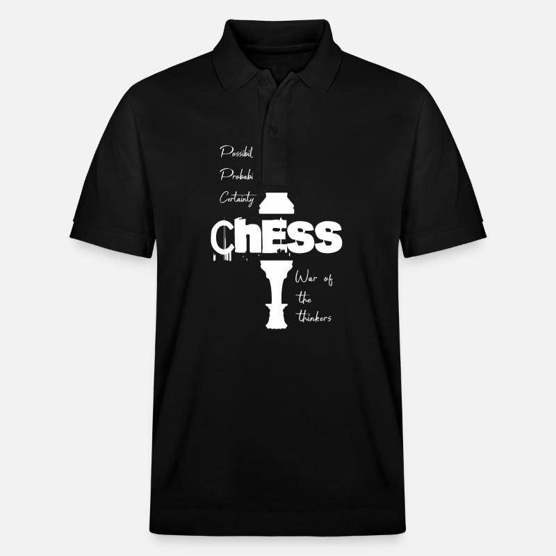 Guerre d’échecs des penseurs - Polo PREPSTER bio Stanley/Stella Unisexe - noir