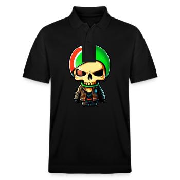 Milticolor motorcycle biker - Stanley/Stella Unisex Organic Polo Shirt PREPSTER - black - Front - Roxy (174cm) & Andy (188cm)