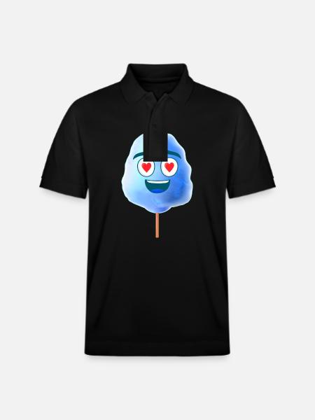 Zuckerwatte Blau - Stanley/Stella Unisex Bio-Poloshirt PREPSTER - Schwarz