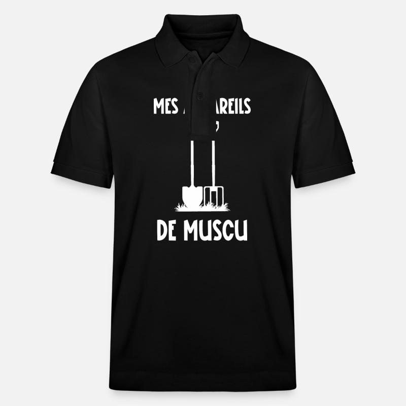 mes appareils de muscu - Polo PREPSTER bio Stanley/Stella Unisexe - noir