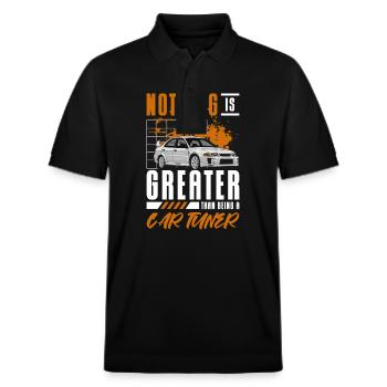 Tuner Car Driver Racing Car - Stanley/Stella Unisex Organic Polo Shirt PREPSTER - black - Front - Roxy (174cm) & Andy (188cm)