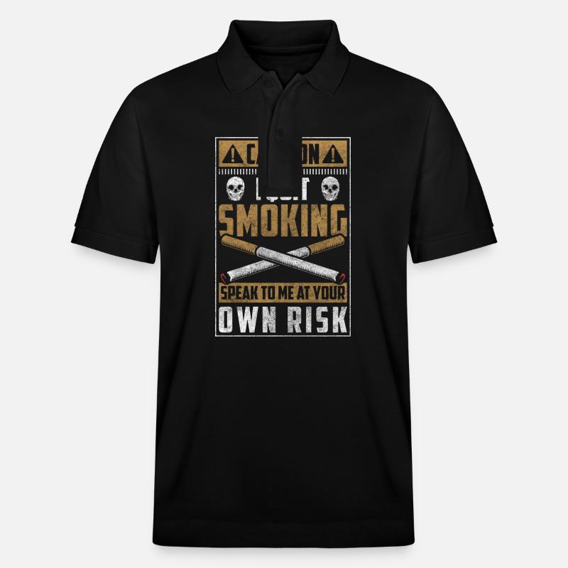 Aufhören Nikotin Gesund - Stanley/Stella Unisex Bio-Poloshirt PREPSTER - Schwarz
