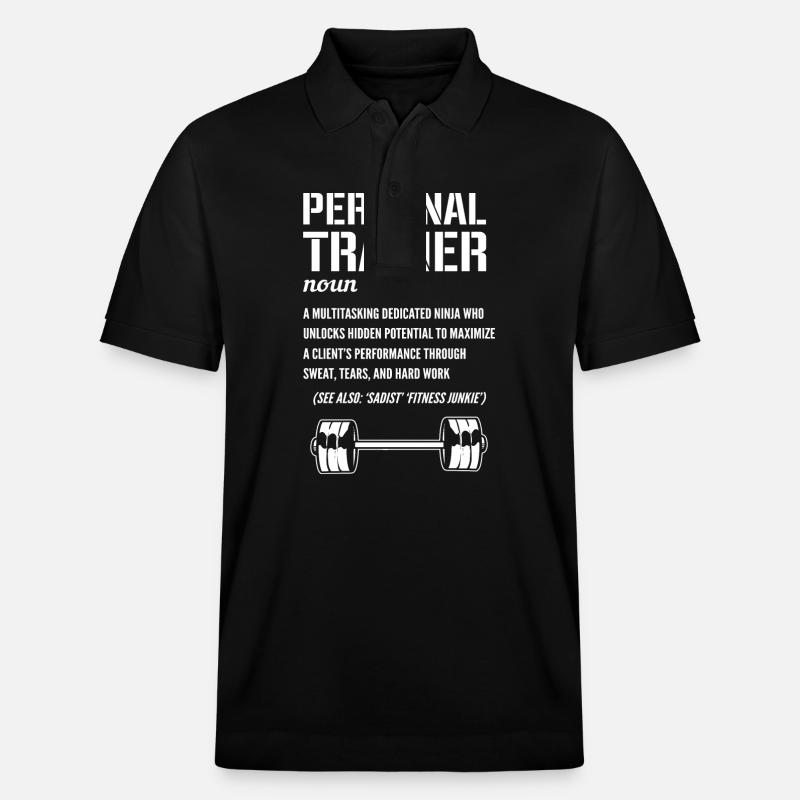 Fitnesstrainer - Stanley/Stella Unisex Bio-Poloshirt PREPSTER - Schwarz