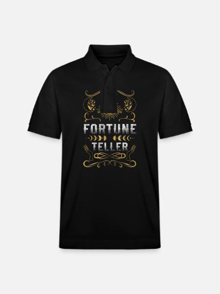 Readers Future Tarot Cards Palmistry - Stanley/Stella Unisex Organic Polo Shirt PREPSTER - black