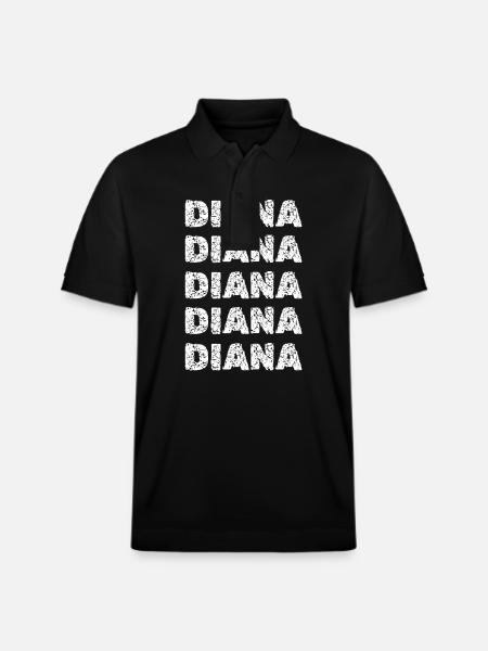 Gift for Diana - Stanley/Stella Unisex Organic Polo Shirt PREPSTER - black