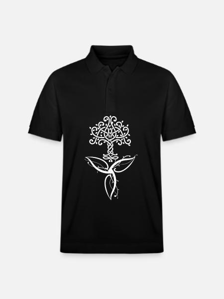 Nœud d’arbre avec ailes - Polo PREPSTER bio Stanley/Stella Unisexe - noir