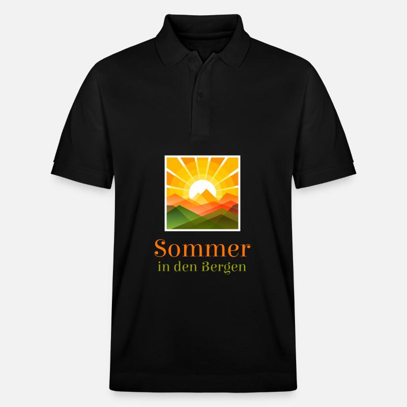 Sommer in den Bergen - Stanley/Stella Unisex Bio-Poloshirt PREPSTER - Schwarz