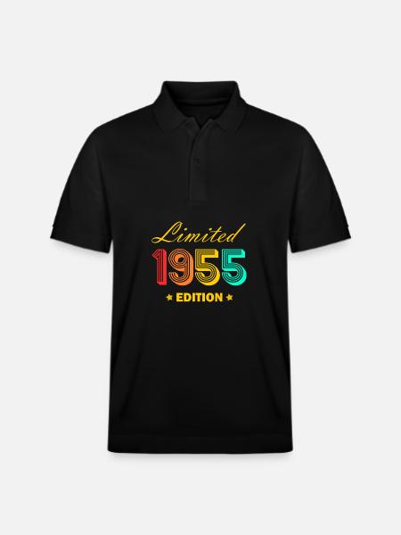 1955 Vintage 70 Compleanno Regalo Nato 1955 - Polo ecologica unisex PREPSTER di Stanley/Stella - nero