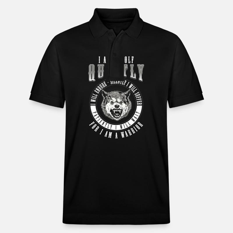 Wolf Nordisch Mond - Stanley/Stella Unisex Bio-Poloshirt PREPSTER - Schwarz