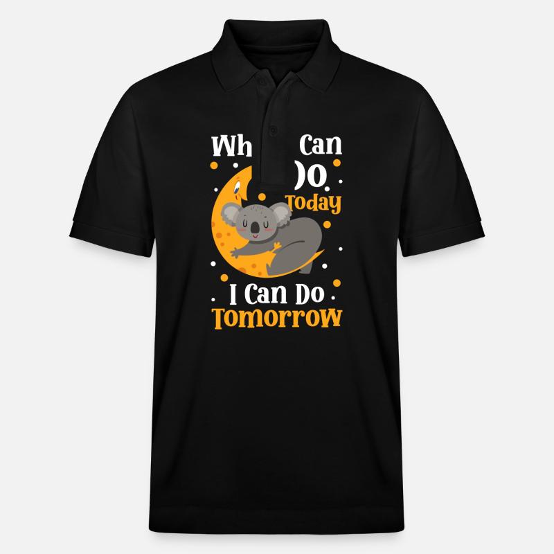 Koala Bären Baum - Stanley/Stella Unisex Bio-Poloshirt PREPSTER - Schwarz
