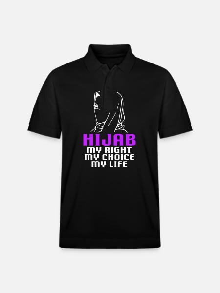 Muslim Hijab Headscarf - Stanley/Stella Unisex Organic Polo Shirt PREPSTER - black