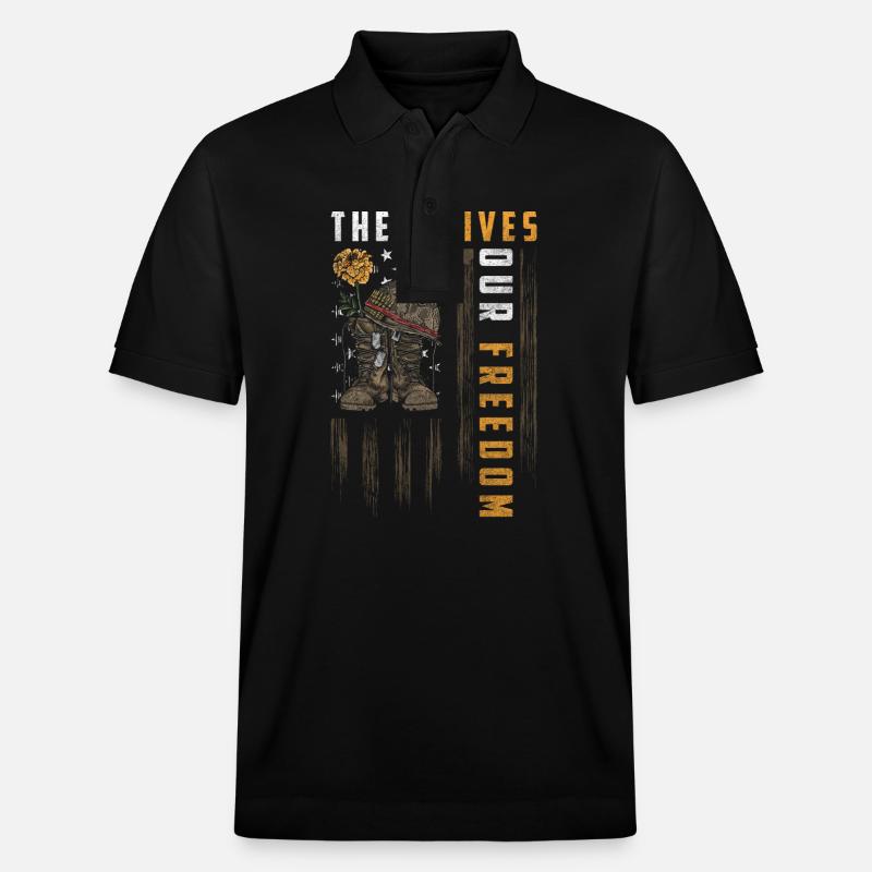 Militär Waffe Gewinner - Stanley/Stella Unisex Bio-Poloshirt PREPSTER - Schwarz