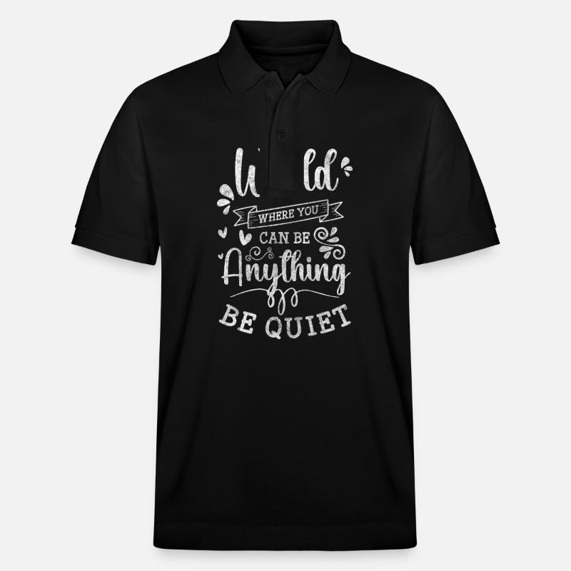 Antisocial replié sur soi - Polo PREPSTER bio Stanley/Stella Unisexe - noir