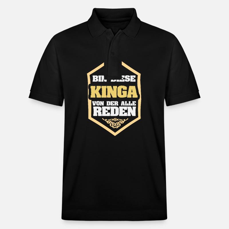 Kinga als Rufname - Stanley/Stella Unisex Bio-Poloshirt PREPSTER - Schwarz