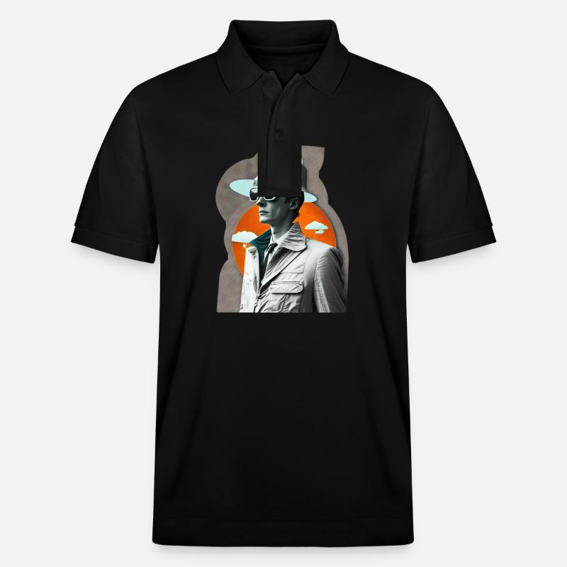 Retro Flash No46 - Stanley/Stella Unisex Bio-Poloshirt PREPSTER - Schwarz