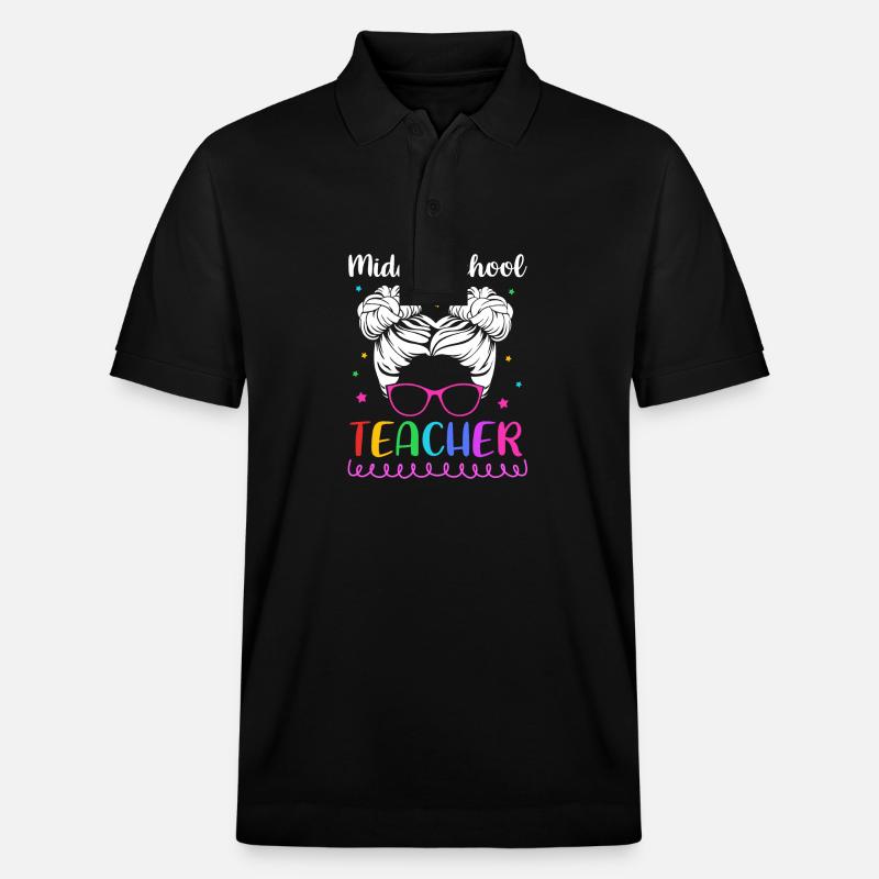 Lehrer der Mittelstufe - Stanley/Stella Unisex Bio-Poloshirt PREPSTER - Schwarz