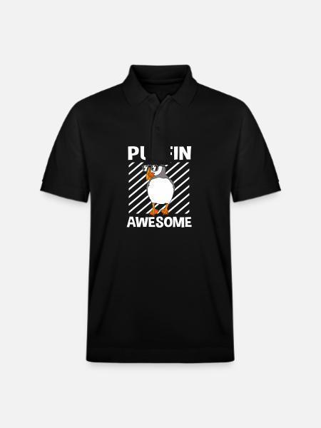 Papageientaucher Puffin - Stanley/Stella Unisex Organic Polo Shirt PREPSTER - black