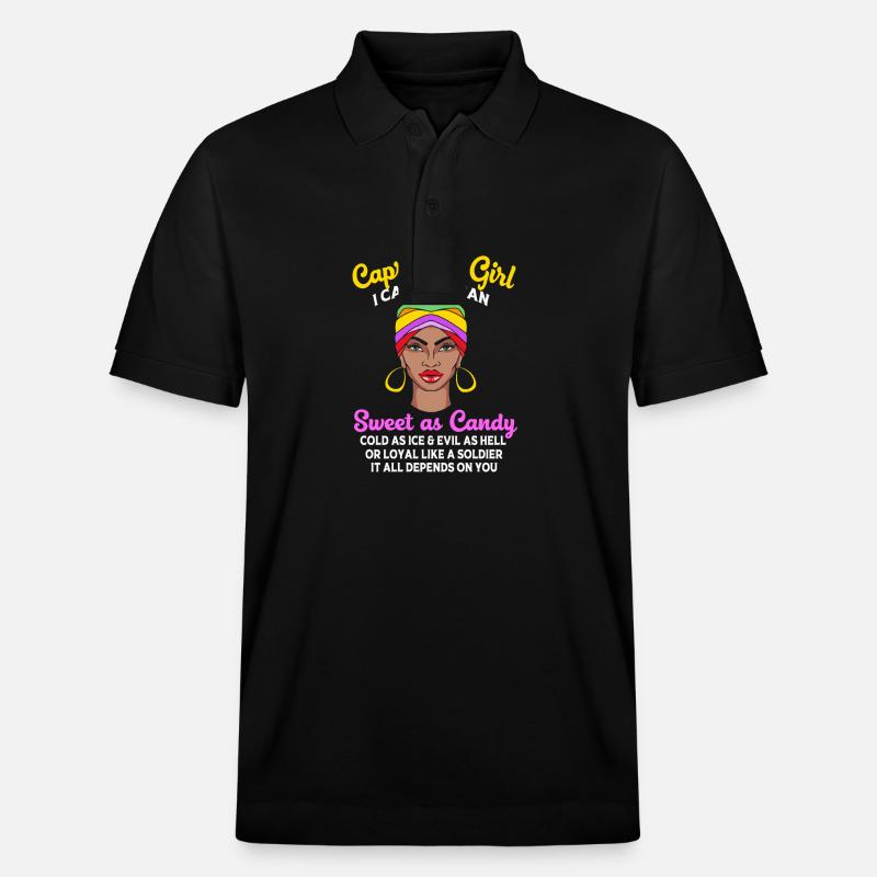 Sternzeichen Steinbock - Stanley/Stella Unisex Bio-Poloshirt PREPSTER - Schwarz