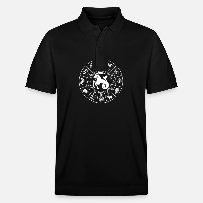 Sternzeichen Steinbock - Stanley/Stella Unisex Bio-Poloshirt PREPSTER - Schwarz