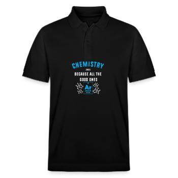 Chemistry Teacher Chemistry Chemist - Stanley/Stella Unisex Organic Polo Shirt PREPSTER - black - Front - Roxy (174cm) & Andy (188cm)