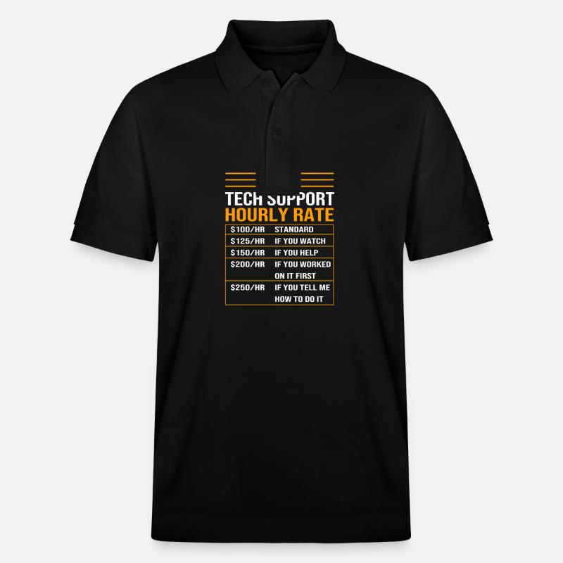 Tech Support - Stanley/Stella Unisex Bio-Poloshirt PREPSTER - Schwarz