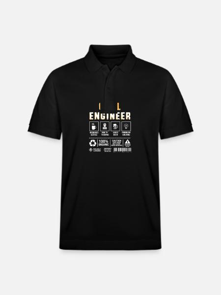 Civilingenjör, Byggarbetsplats, Byggarbetare - Ekologisk pikétröja PREPSTER unisex från Stanley/Stella - svart