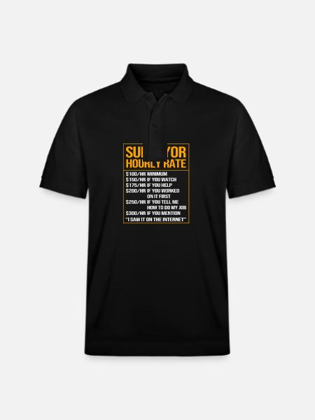 Surveyor - Stanley/Stella Unisex Organic Polo Shirt PREPSTER - black