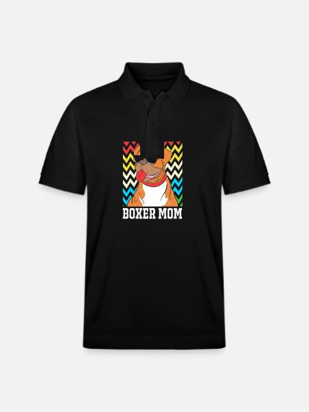 Boxer Dog - Stanley/Stella Unisex Organic Polo Shirt PREPSTER - black