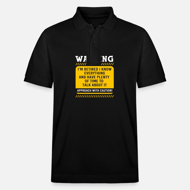 Retraite 2025 Retraité Pension Retraité - Polo PREPSTER bio Stanley/Stella Unisexe - noir