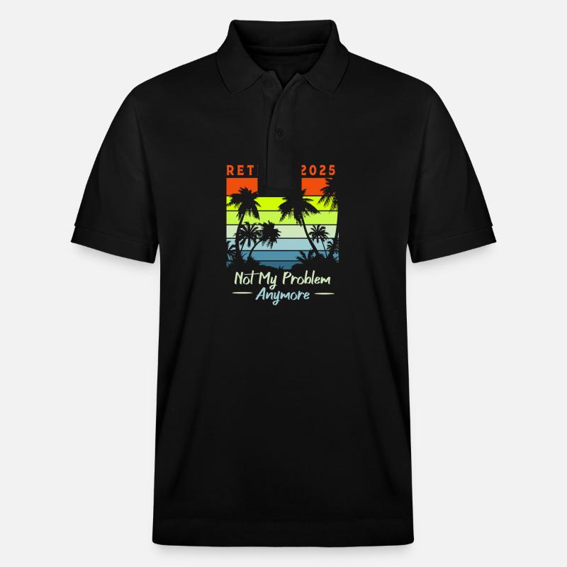 Retraite 2025 Retraité Pension Retraité - Polo PREPSTER bio Stanley/Stella Unisexe - noir