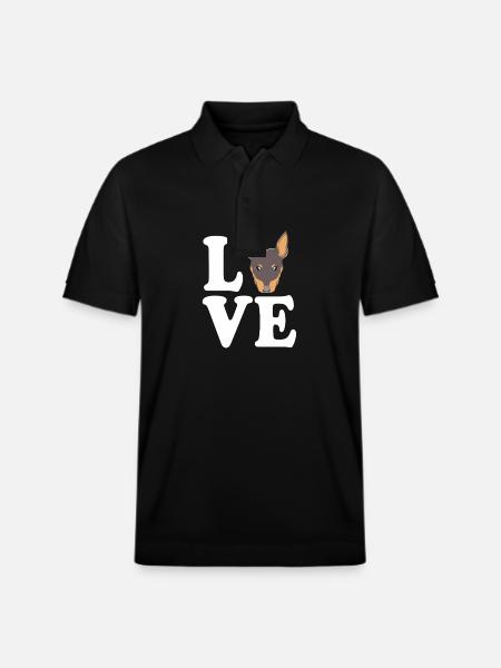 Miniature Pinscher - Stanley/Stella Unisex Organic Polo Shirt PREPSTER - black