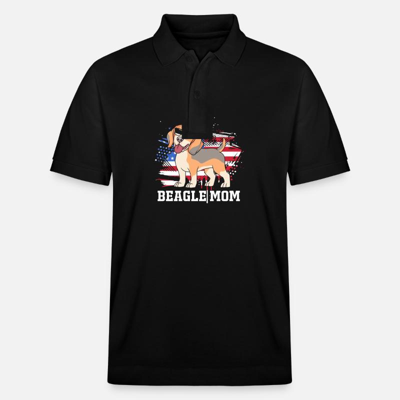Beagle Maman Maman Chien Maman - Polo PREPSTER bio Stanley/Stella Unisexe - noir