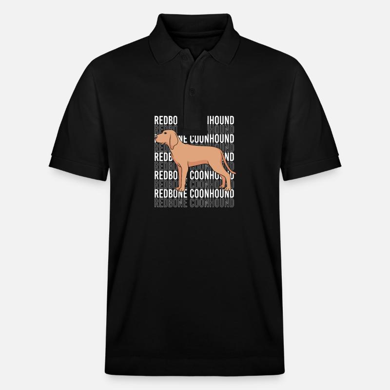 Redbone Coonhound - Polo PREPSTER bio Stanley/Stella Unisexe - noir