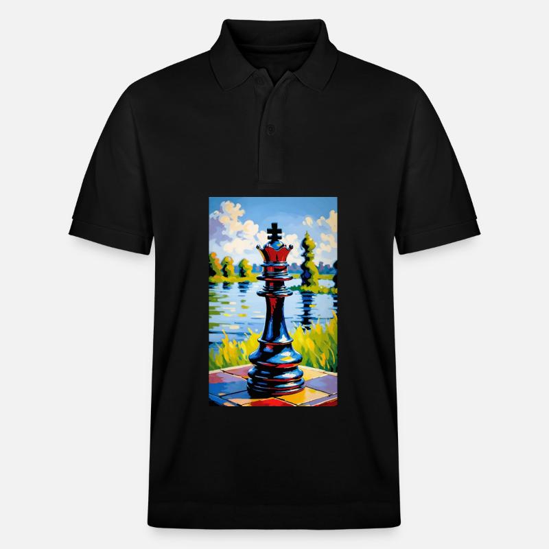 Échecs | Pièce d’échecs | Joueur d’échecs - Polo PREPSTER bio Stanley/Stella Unisexe - noir
