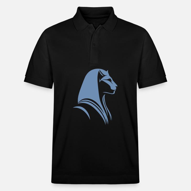 Chat Egypte Pharaon Silhouette - Polo PREPSTER bio Stanley/Stella Unisexe - noir
