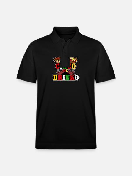 Cinco De Drinko Fiesta Celebration - Stanley/Stella Unisex Organic Polo Shirt PREPSTER - black
