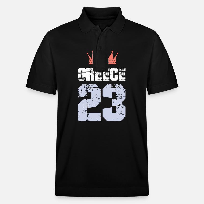 Grèce 23 Jersey 2023 - Polo PREPSTER bio Stanley/Stella Unisexe - noir