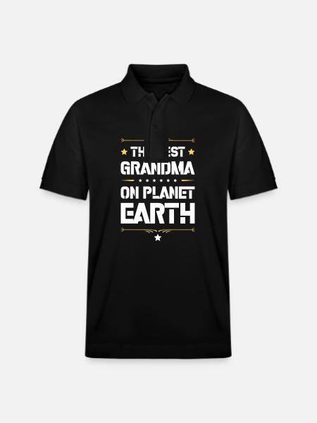 Best Grandma Saying - Stanley/Stella Unisex Organic Polo Shirt PREPSTER - black