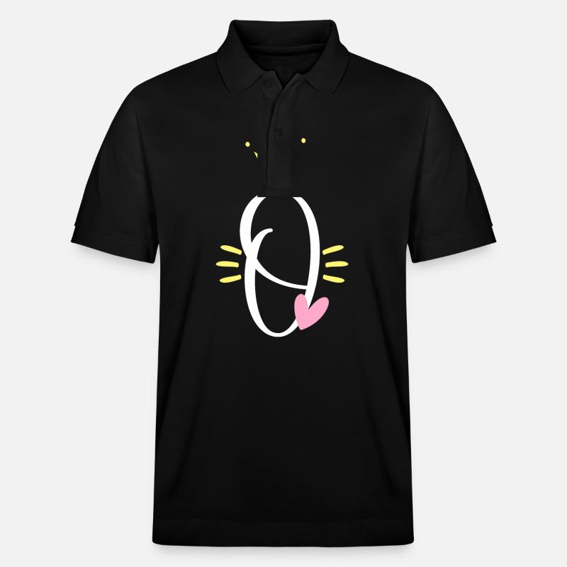 Buchstabe O Anfangsbuchstabe Krone - Stanley/Stella Unisex Bio-Poloshirt PREPSTER - Schwarz