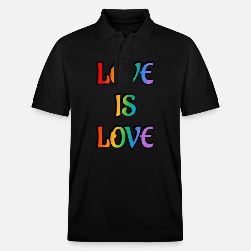 Regenbogen-Liebe ist Liebe - Stanley/Stella Unisex Bio-Poloshirt PREPSTER - Schwarz
